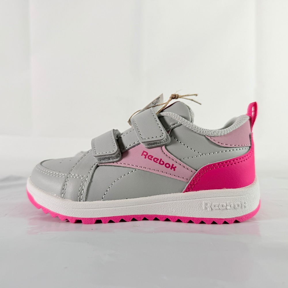Reebok Weebok Clasp Low Toddler Shoes Grey Pink Size 9.5 NIB